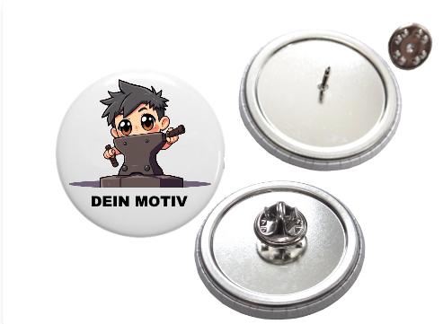 Nadelbutton mit Pin und eigenem Motiv